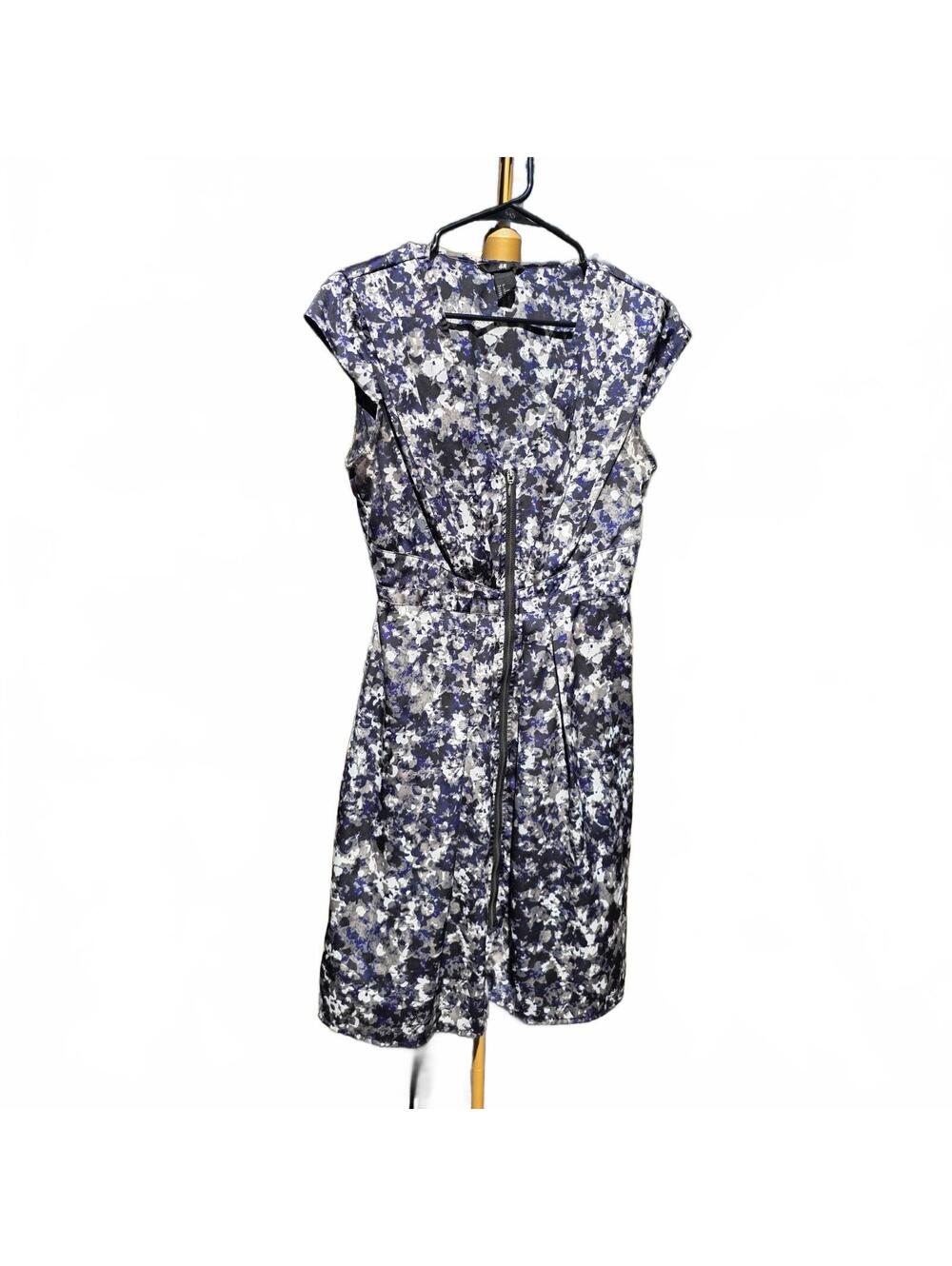 H&M Blue Floral Cap Sleeve Dress